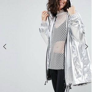 ASOS Rainmac in Metallic Size 0